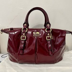 Coach Burgundy Madison Leather Bag